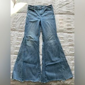 American Eagle Outfitters Light Blue Flare Wide Leg Jeans